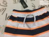 Dunnes 18-24 hó 92 cm kék - narancssárga -fehér csíkos puha pamut  fiú rövidnadrág - új, címkés