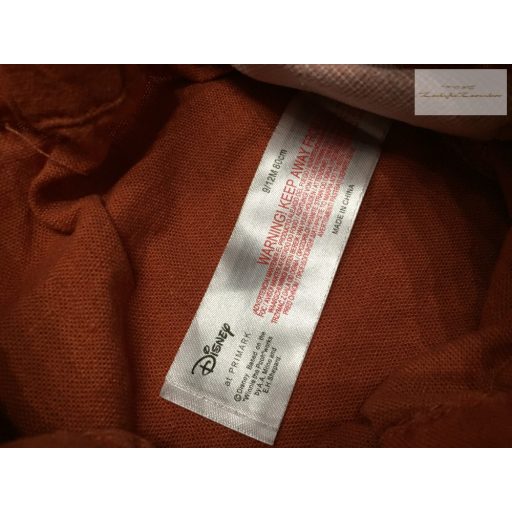 Disney at Primark 9-12 hó 74-80 cm barna, pici fodros, Micimackó mintás vékony lenvászon lány rövidnadrág-újszerű, hibátlan