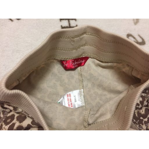 Matalan 3 évesre való 98 cm leopárd mintás puha pamut lány rövidnadrág-újszerű