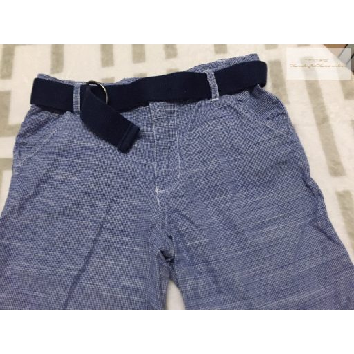 Mothercare 5 év 110 cm kék puha lenvászon fiú rövidnadrág- újszerű,hibátlan