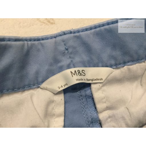 M§S 3-4 év 104 cm világoskék, alkalmi/ elegáns fiú chino rövidnadrág - újszerű,hibátlan