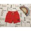 Mothercare 12 -18 hó 80-86 cm piros, szárán robot mintás pamut fiú rövidnadrág-újszerű,hibátlan