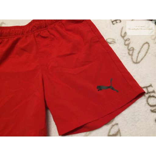 Puma 9-10 év 140 cm piros-fekete fiú sport rövidnadrág - újszerű,hibátlan