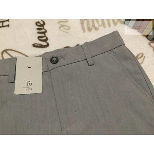 TU 8 év 128 cm szürke, öltöny anyagú alkalmi/ elegáns fiú rövidnadrág új, címkés