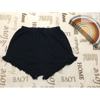   Next 13 év 158 cm sötétkék, szárán pici fodros pamut lány rövidnadrág - újszerű,hibátlan