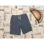 Denim 2-3 év 98 cm kék, vékony puha lenvászon fiú rövidnadrág-újszerű,hibátlan