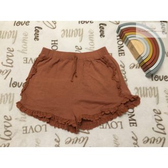   TU 14 év 164 cm tégla színű, pici fodros vékony pamut lány rövidnadrág - újszerű,hibátlan