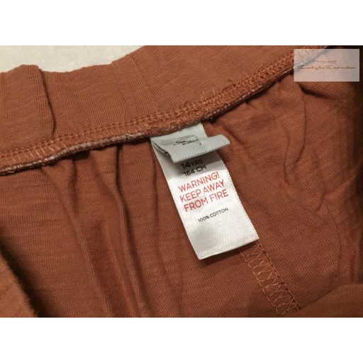 TU 14 év 164 cm tégla színű, pici fodros vékony pamut lány rövidnadrág - újszerű,hibátlan