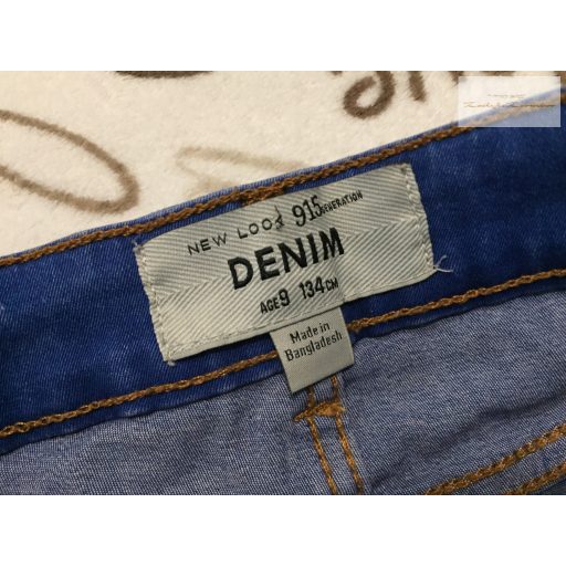 Denim 9 év 134 cm puha farmer lány rövidnadrág- újszerű,hibátlan