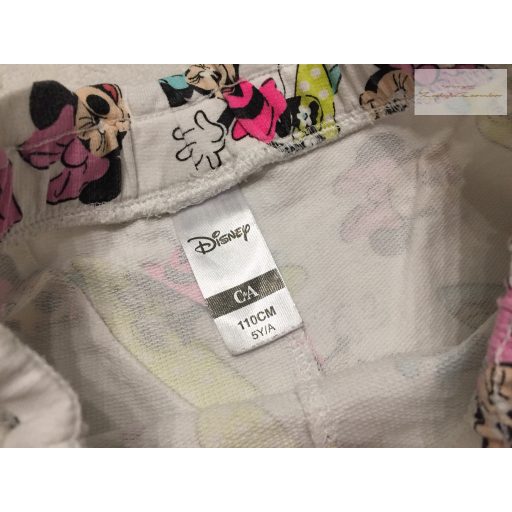 Disney at C§A 5 év 110 cm fehér, Minnie mintás pamut lány rövidnadrág- újszerű,hibátlan