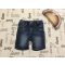 Denim 3-4 év 104 cm pamutos   farmer anyagú, sötétkék fiú rövidnadrág-újszerű,hibátlan