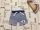 Mini Club 6- 9 hó 9 kg  kék csíkos, elefánt  mintás vékony hurkolt pamut fiú rövidnadrág- új, címkés