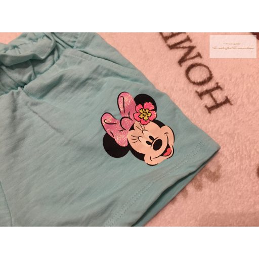 Disney at C§A 4 év 104 cm világoskék, Minnie mintás pamut lány rövidnadrág- újszerű,hibátlan