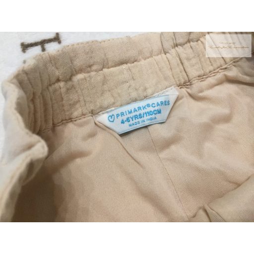 Primark 4-5 év 104-110 cm bézs,  puha duplagéz lány rövidnadrág- újszerű,hibátlan 
