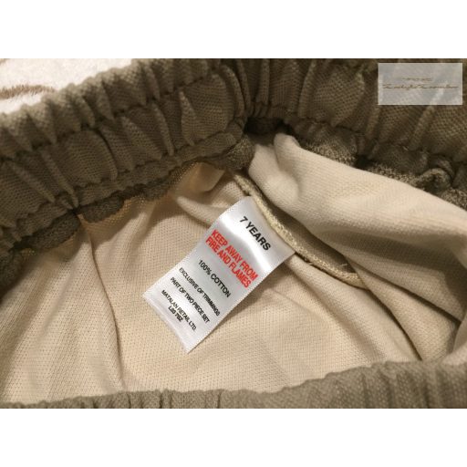 Matalan 7 év 122 cm khaki - bézs vékony pamut fiú rövidnadrág- új, csak lecímkézve