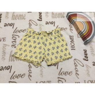   Mothercare 4-5 év 104-110 cm sárga, kék virágmintás pamut lány rövidnadrág újszerű,hibátlan