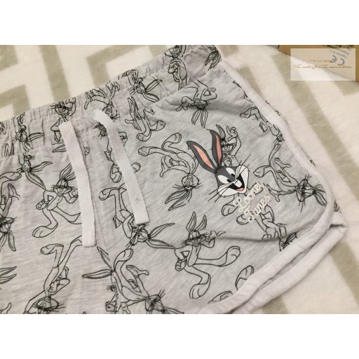 Looney Tunes 7-8 év 122 - 128 cm szürke, Tapsi Hapsi mintás pamut lány rövidnadrág - újszerű,hibátlan