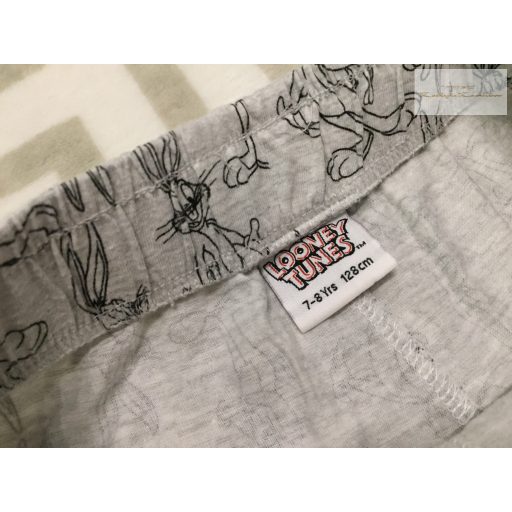 Looney Tunes 7-8 év 122 - 128 cm szürke, Tapsi Hapsi mintás pamut lány rövidnadrág - újszerű,hibátlan