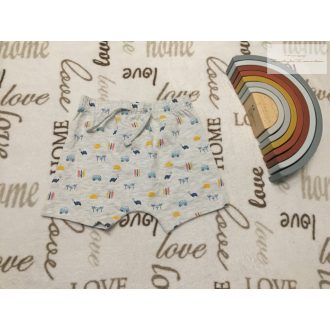   Matalan 18 - 23  hó 86 - 92 cm szürke, autó-teknős- nap mintás vékony pamut fiú rövidnadrág- új, szettet bontottam