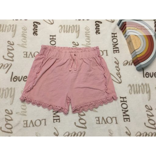 TU 9 év 134 cm rózsaszín, pici fodros pamut lány rövidnadrág újszerű,hibátlan