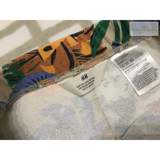 H§M 8-9 év 134 cm oroszlán-zebra-tigris - dzsungel mintás pamut fiú rövidnadrág újszerű,hibátlan