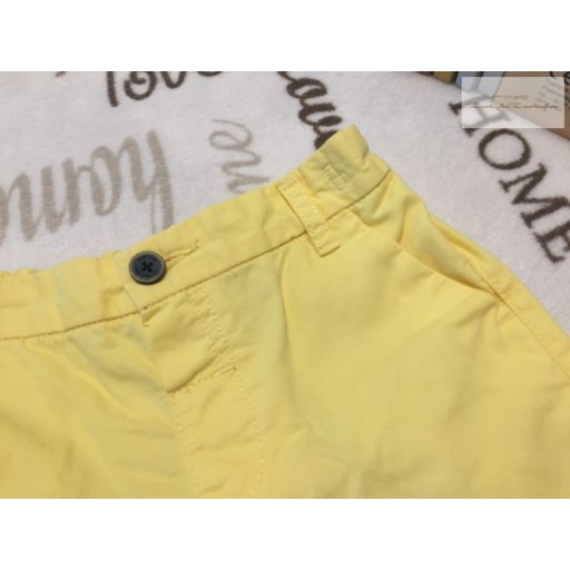 Next 2-3 év 92- 98 cm sárga, puha pamutos anyagú elkalmi/ elegánsabb fiú chino/ rövidnadrág- újszerű, hibátlan