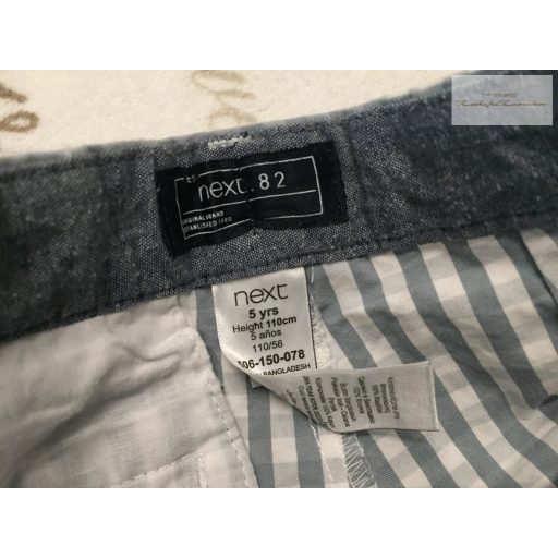 Next 5 év 110 cm szürke kockás alkalmi/ elegánsabb fiú rövidnadrág- újszerű,hibátlan
