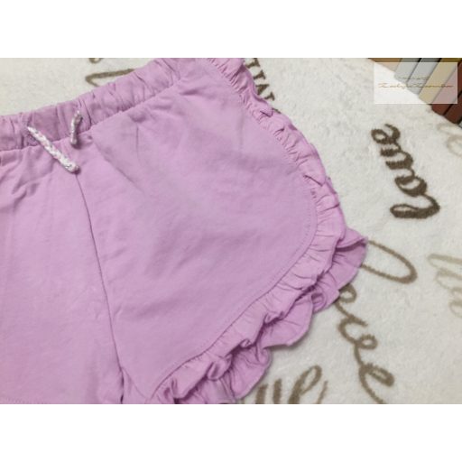 Matalan 4-5  év   104 - 110 cm lila,  pici fodros pamut lány rövidnadrág   - új, szettet bontottam