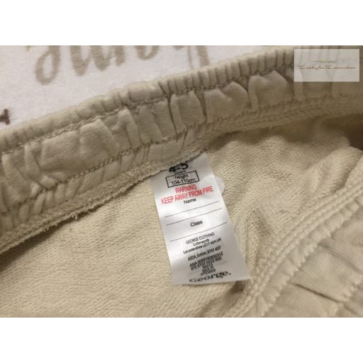 George 4-5 év 104-110 cm bézs pamut fiú rövidnadrág -  új, szettet bontottam