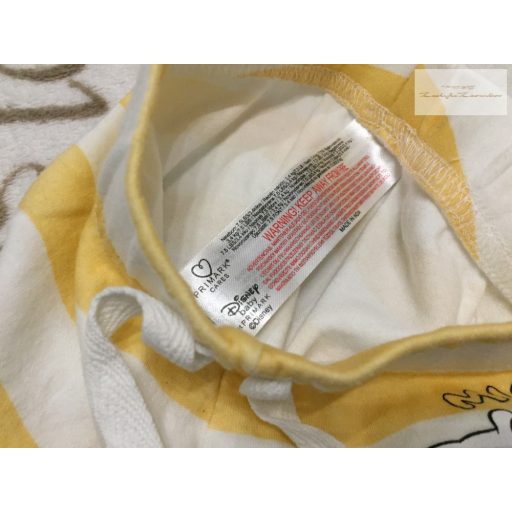 Disney at Primark újszülöttre való 3,4 kg sárga csíkos, Mickey-Donald -.Pluto mintás vékony pamut fiú rövidnadrág -újszerű,hibátlan