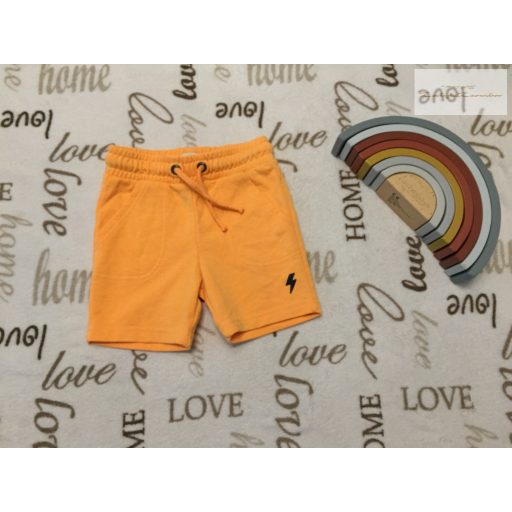 F§F 18 - 24 hó 92 cm narancssárga pamut  fiú rövidnadrág-újszerű,hibátlan