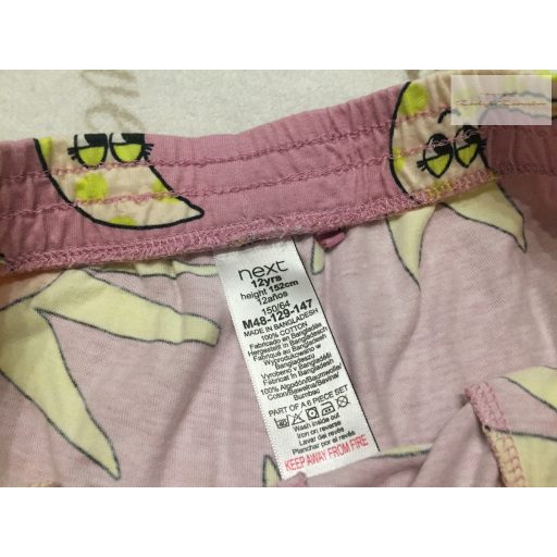 Next 12 év 152 cm halvány lila, nap  mintás pamut lány rövidnadrág-  újszerű,hibátlan