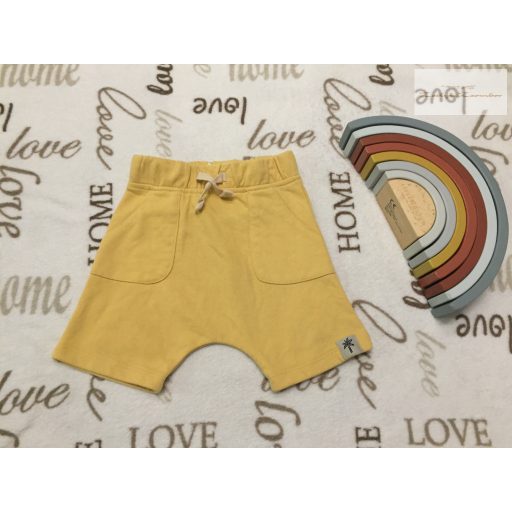 George 12  - 18 hó 86 cm sárga, pálmafa mintás pamut fiú rövidnadrág - újszerű,hibátlan