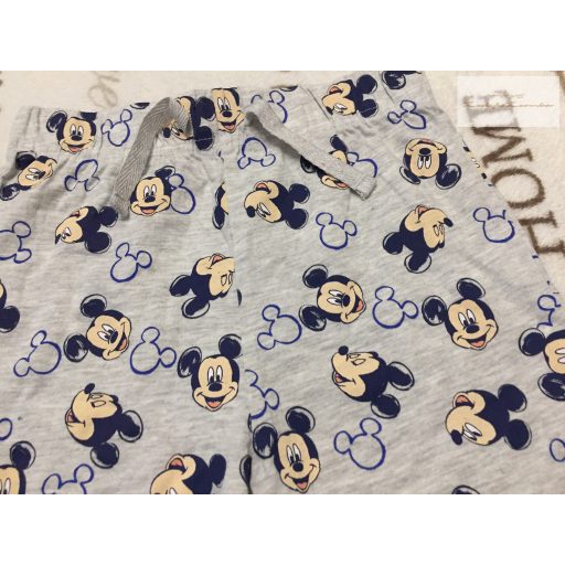 Disney at Primark 18  - 24 hó 86 - 92 cm szürke, Mickey mintás vékony pamut fiú rövidnadrág - újszerű,hibátlan