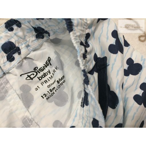 Primark 12- 18 hó 80 -86 cm  Mickey fej mintás vékony fiú rövidnadrág - újszerű,hibátlan