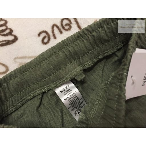 Next 5 -6 év 116 cm khaki, oldalt zsebes pamut fiú rövidnadrág- új, címkés