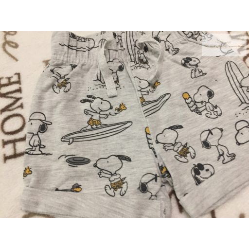 Peanuts at Primark 3-6 hó 62-68 cm  Snoopy mintás vékony pamut fiú rövidnadrág - újszerű, hibátlan