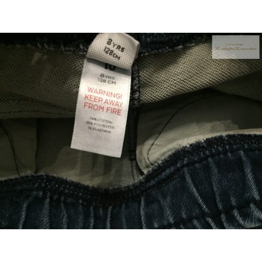 TU 8 év 128 cm puha farmer anyagú fiú rövidnadrág- újszerű,hibátlan