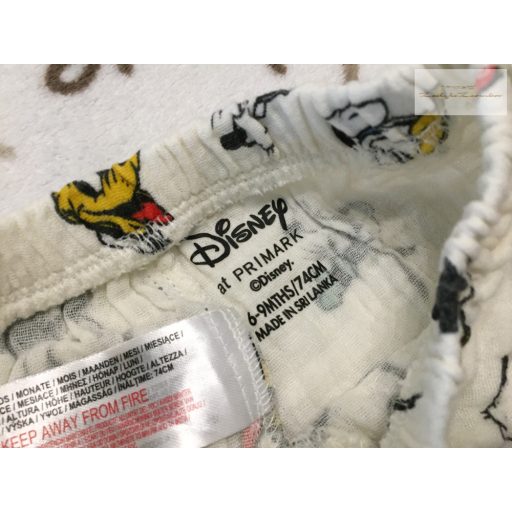 Disney at Primark 6-9 hó 68 - 74 cm Mickey-Pluto mintás puha duplagéz rövidnadrág- újszerű,hibátlan