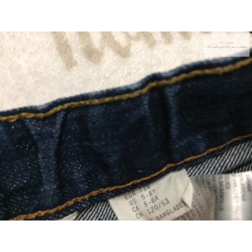 Denim 5-6 év 110-116 cm puha pamutos farmer fiú rövidnadrág  - újszerű,hibátlan