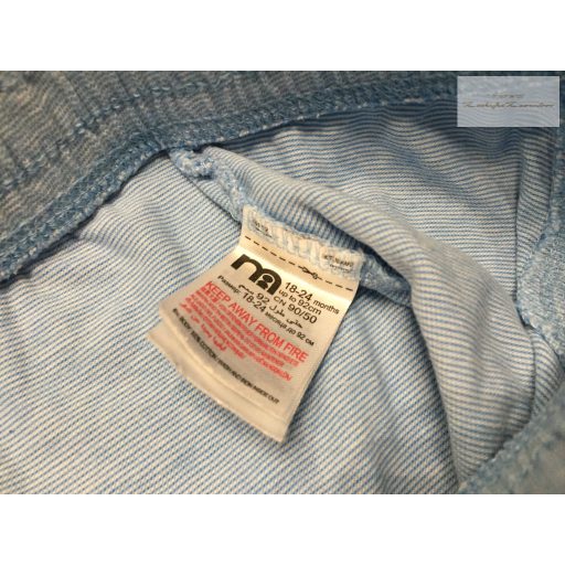 Mothercare 18-24 hó 86-92 cm világoskék vékony pamut fú rövidnadrág-újszerű,hibátlan
