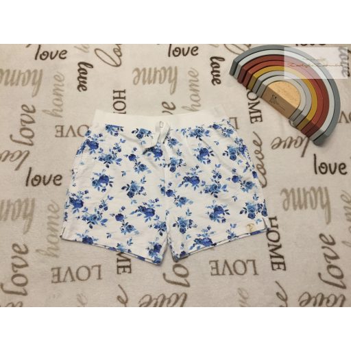 George 8-9 év 128 -134 -cm kék virágmintás vékony pamut lány  rövidnadrág újszerű,hibátlan