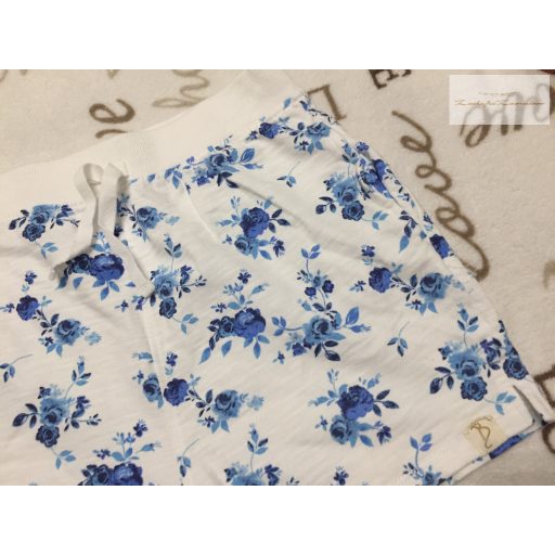 George 8-9 év 128 -134 -cm kék virágmintás vékony pamut lány  rövidnadrág újszerű,hibátlan