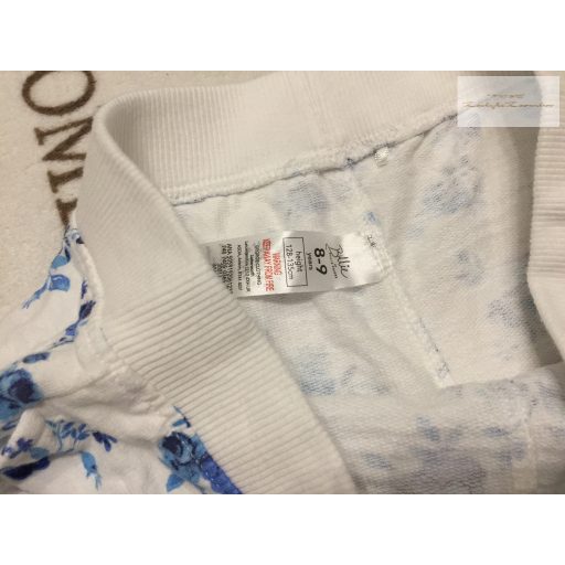 George 8-9 év 128 -134 -cm kék virágmintás vékony pamut lány  rövidnadrág újszerű,hibátlan