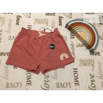 Hullalaloo 7-8 év 122-128 cm tégla színű, szirávrány mintás pamut lány rövidnadrág- új, címkés   Hullalaloo 7-8 év 122-128 cm tégla színű, szirávrány mintás pamut lány rövidnadrág- új, címkés