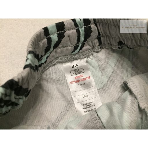 George 4  - 5  év 104 - 110  cm szürke, színes smiley mintás pamut fiú rövidnadrág  újszerű,hibátlan
