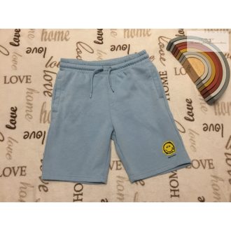   Smiley World 10-11 év 146 cm kék, Smiley mintás puha pamut fiú rövidnadrág - újszerű,hibátlan