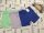 George 4  - 5  év 104 - 110  cm  kék - zöld - lila pamut fiú rövidnadrág szett 3 db -új, szettet bontottam