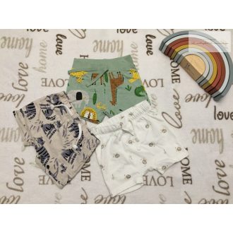   H§M, Next, Primark  2-4 hó 62 cm színes állat mintás vékony pamut fiú rövidnadrág szett - újszerű,hibátlan