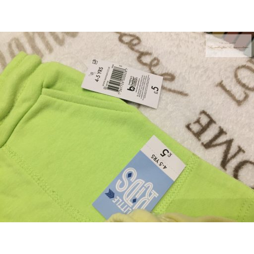 Matalan 4-5 év 104 - 110 cmcitrom és lime színű puha pamut  fiú rövidnadrág szett 2 db -új, címkés